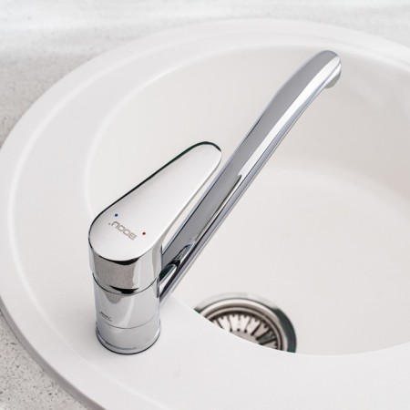 BouOU B8282-14 kitchen mixer, 225 mm pour, 40 mm cartridge, brass, chrome-3