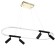Light Bayerlux "Lani" LED 68W black and gold 29.5x14x89 cm
