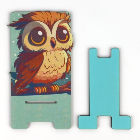 Stand for the phone "Owl", 8.9 x 16.3 cm.-5