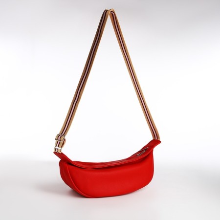 Cross-Bodi, L-Craft on the zipper, long belt, red color