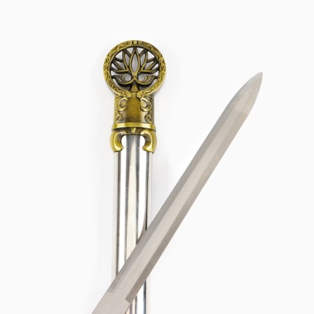 Souvenir dagger 2V1, on a stand, hung under holography, tip with a lotus, 59 cm-3