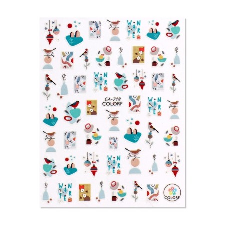 Nail stickers 10.2*8cm Winter CA-718 Vygotok-1