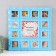 Multi -frame "12 months" collage for 13 photos 1/15x15 cm, 11/6.4x6.4 cm, blue