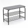 LAKSI shoe stand, 640x310x460, black matte/linen gray