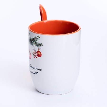 New Year's mug with a spoon of "magic moments", 350 ml-1