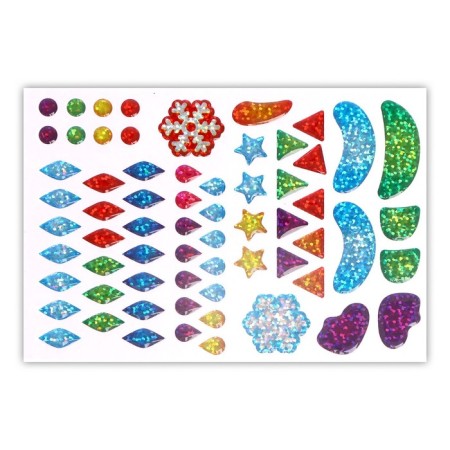 New Year's mosaic with rhinestones on the postcard "New Year! Snowman"-4