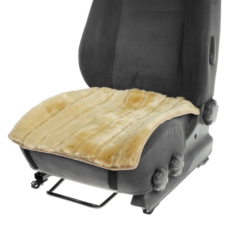 Kittail in the front seat, natural wool, short pile, beige-13