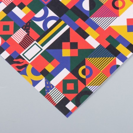 Scrapbooking paper "Color Geometry" density 180 g 15.5x17 cm-2