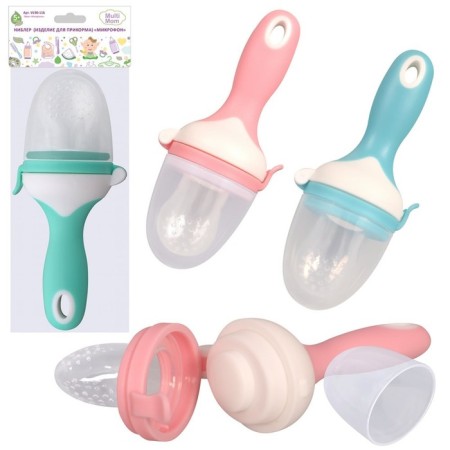 Nibbler Children's silicone "Microphone", from 5 months, color mix