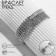Bracelet with rhinestones "Illusion" asymmetry, white color in silver