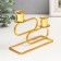 Summary Metal for 2 candles "ovals" d = 2.3 cm gold 6x15x11 cm