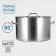 Hanna Knovell stainless steel pan with a lid, 47 l, d = 45 cm, h = 28 cm, wall thickness 1 mm