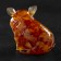 Souvenir "Pig", amber