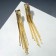 Hanging earrings "Hollywood" Rain, color gold, 11 cm