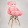 Soft toy "Bear" with a bow, 85 cm, pink color