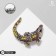 Brooch-Coumon "Crocodile" miniature, color in black silver