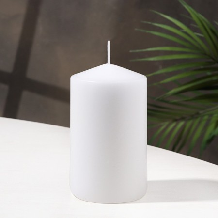 Candle - cylinder, 7x12 cm white