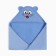 Children's towel, corner, terry, size 90x105 cm, blue color