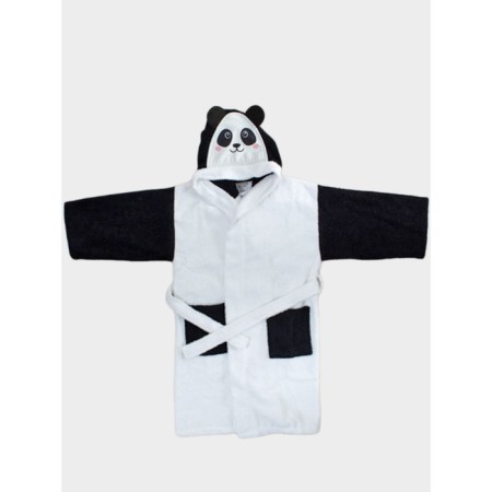 Terry robe for a boy, height 122-128 cm, white color-4