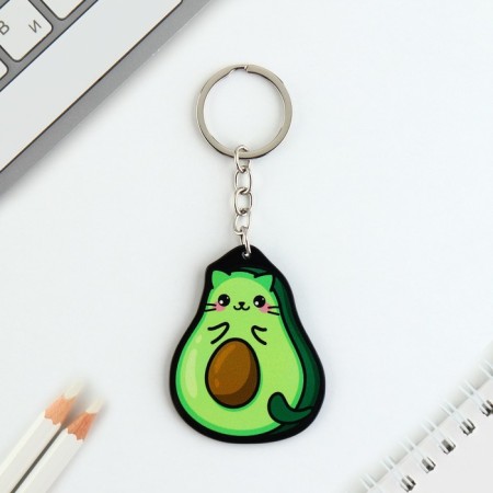 Acrylic key a keychain "Avocado", 3.5 x 10 cm-2