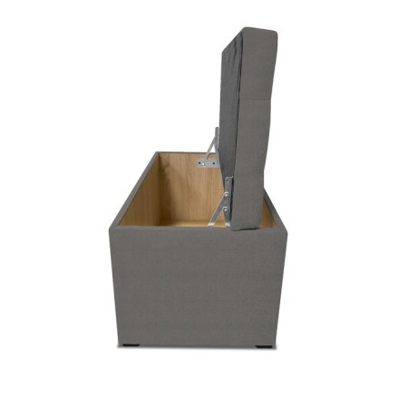 Puff with a lid and weighting, 800 × 400 × 420 mm, bingo velor, stone color-4
