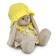 Soft toy "Bunny Mi", in a summer kit with panama, 18 cm