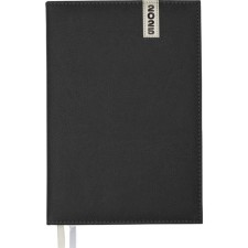 The weekly dated 2025, A4, 64 sheets, Devente.vertical, a hard cover of artificial leather with foam, lies, cream block 70 g/m2, black