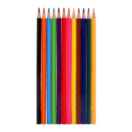 Color pencils 12 colors "School of Creativity", three -sided-2