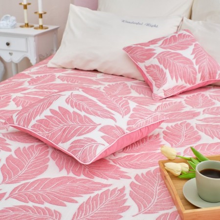 Pillowcase decorative Ethel "nettles" color pink 40x40 cm, 100% cotton
