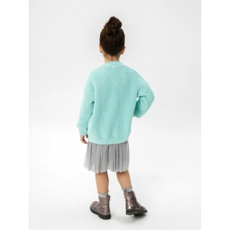Cardigan Children's Amarobaby Knit, height 140, mint color-4