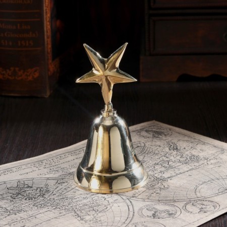 Bell "Star" brass 6.5x6.5x12.5 cm