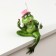 Souvenir Polystone varnish on the shelf "Frog - Fashionista" 21x10x6.5 cm