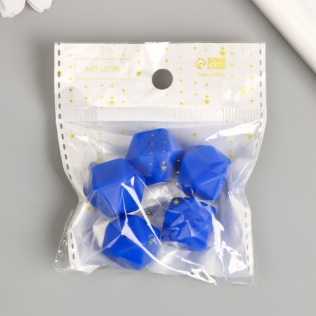 Busina silicone "polyhedron" sapphire d = 1.7 cm-3