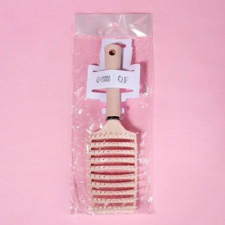 The comb is massage, wide, ventilated, 7.3 × 25.3 cm, mix color-6