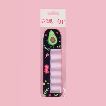 Avocado comb, with a pen, curly, 14.7 × 3.7, multi -colored-4