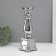 Ceramics candlestick per 1 candle "Nuovo" d = 1.5 cm silver 10x10x31.5 cm
