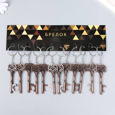 Trick Metal "Key woven hearts" bronze 7.5x2.6 cm-3