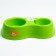 Double round bowl, 27 x 16 x 6.5 cm, green