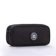 Косметичка 2х сек Style, 21*6*9,5, 2отд на молниях, серый