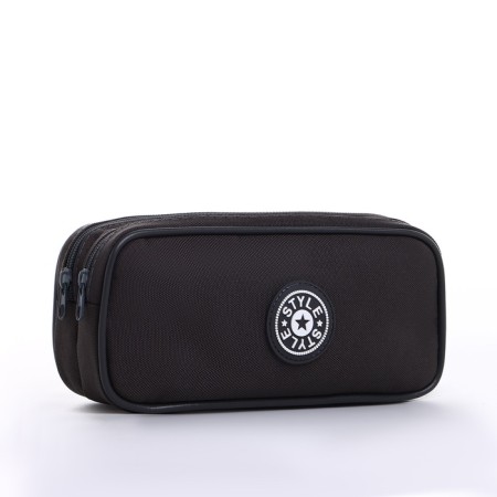 Cosmetic bag 2x Style, 21*6*9.5, 2 podd on lightning, gray