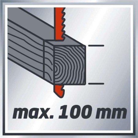 Lobzik Einhell TE-JS 100, 750 W, 800-3000 move/min, 45 °, 23 mm/move, Prop 100 mm, case-5
