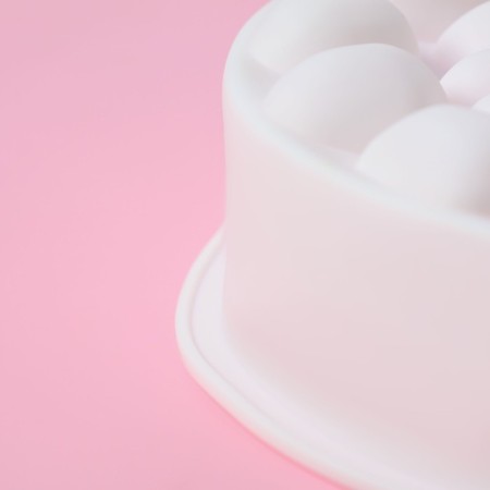 Form for mousse desserts and baking of the “pebbles”, silicone, 19.5 × 5.5 cm, white color-3