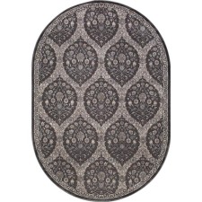 Ковёр овальный Merinos Serenity, размер 200x400 см, цвет dark gray