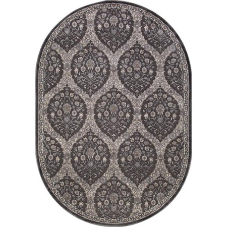 Oval Merinos Serenity carpet, size 200x400 cm, Dark Gray color