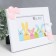 Photo frame plastic 12x17 cm "Bunny with balls" white 24x19 cm