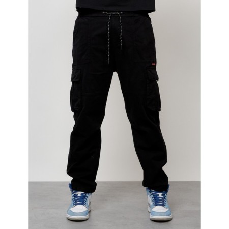 Cargo jeans male, size 56, black color