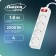 Luazon Lighting network filter, 4 sockets, 1.8 m, 2200 W, 3 x 0.75 mm2, 10 A, 220 V, white