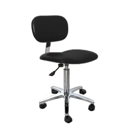 Senor+chair is low, 46 × 50 cm, pneumatic lift, five -pound chrome, black color-1
