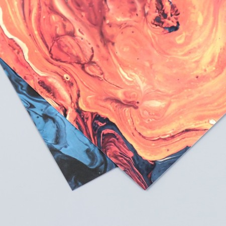 Scrapbooking paper bilateral "paint stains" density 180 g 15.5x17 cm-4