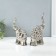 Souvenir ceramics "Two elephants - bubbles" silver set 2 pcs 4x17x18 5x16.5x22 cm